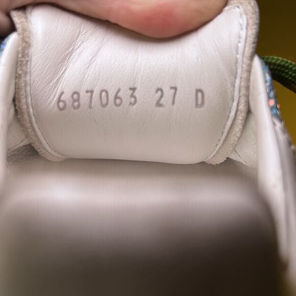 Alexander McQueen Kids Sneaker Blue Glitter Shoe 27 D - Picture 15 of 16